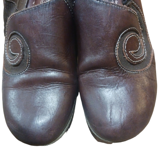 L' Artiste Spring Step Comfort Burgundy Brown Leather Slip On Casual Sho… - Picture 3 of 12